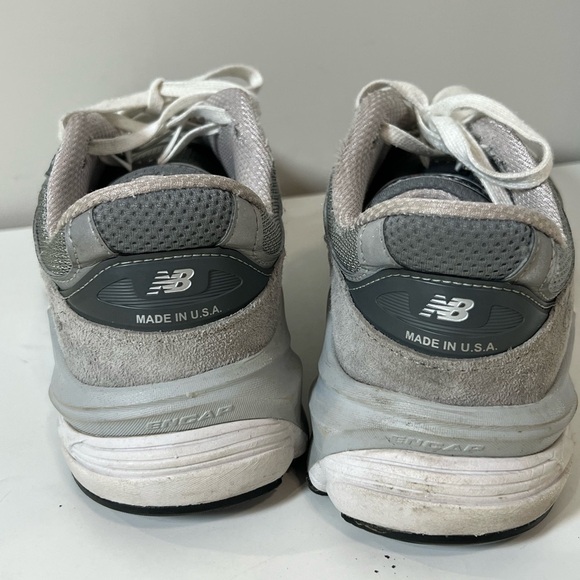 Women’s Size New Balance 990 Made in USA Classic Gray and White Sneakers - Picture 3 of 11